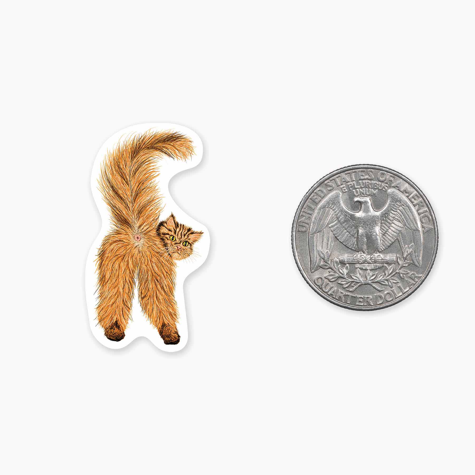 Cat But Sticker Cat Butt - 1.5