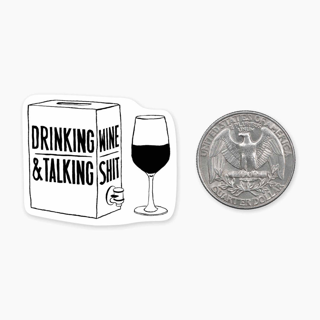 Drinking Wine - Mini Sticker
